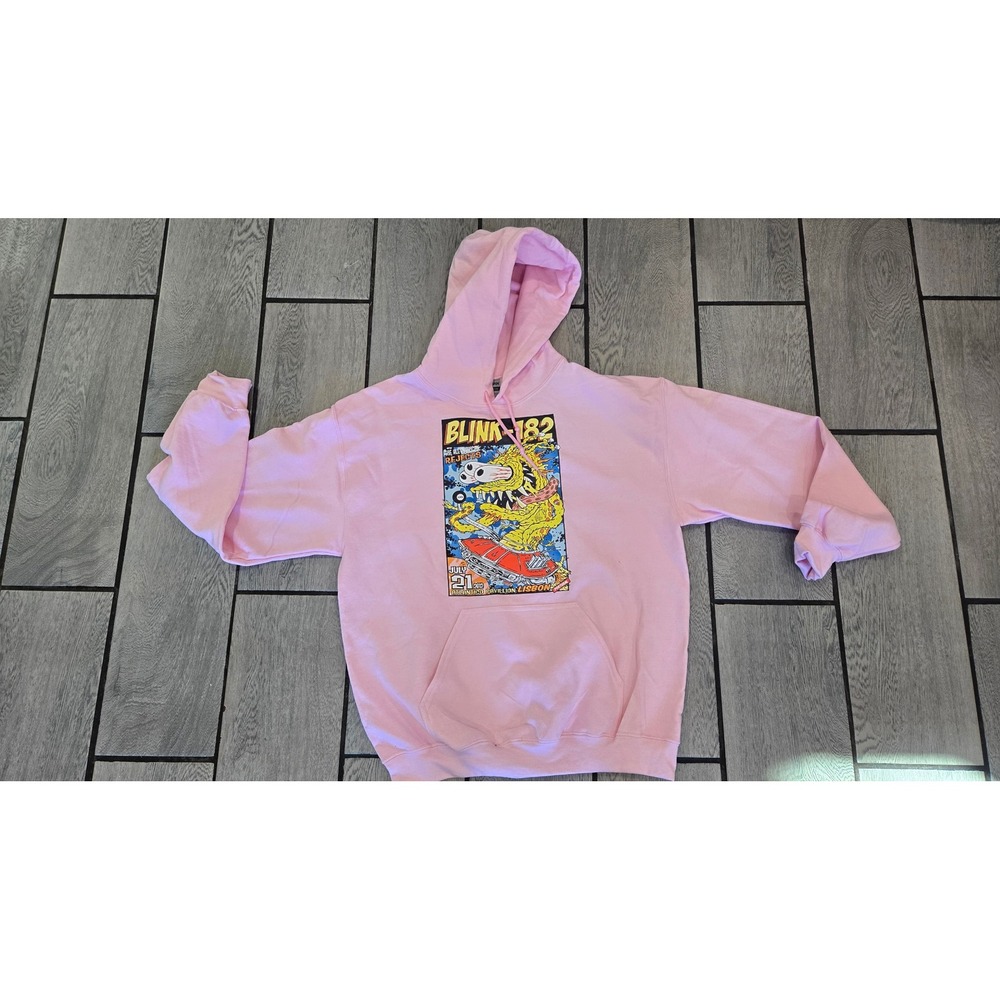 Blink-182 2012 Lisbon Portugal Tour Hoodie Pink All American Rejects Medium